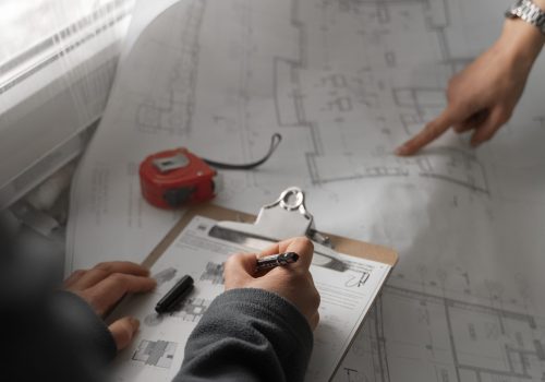 high-angle-people-working-together